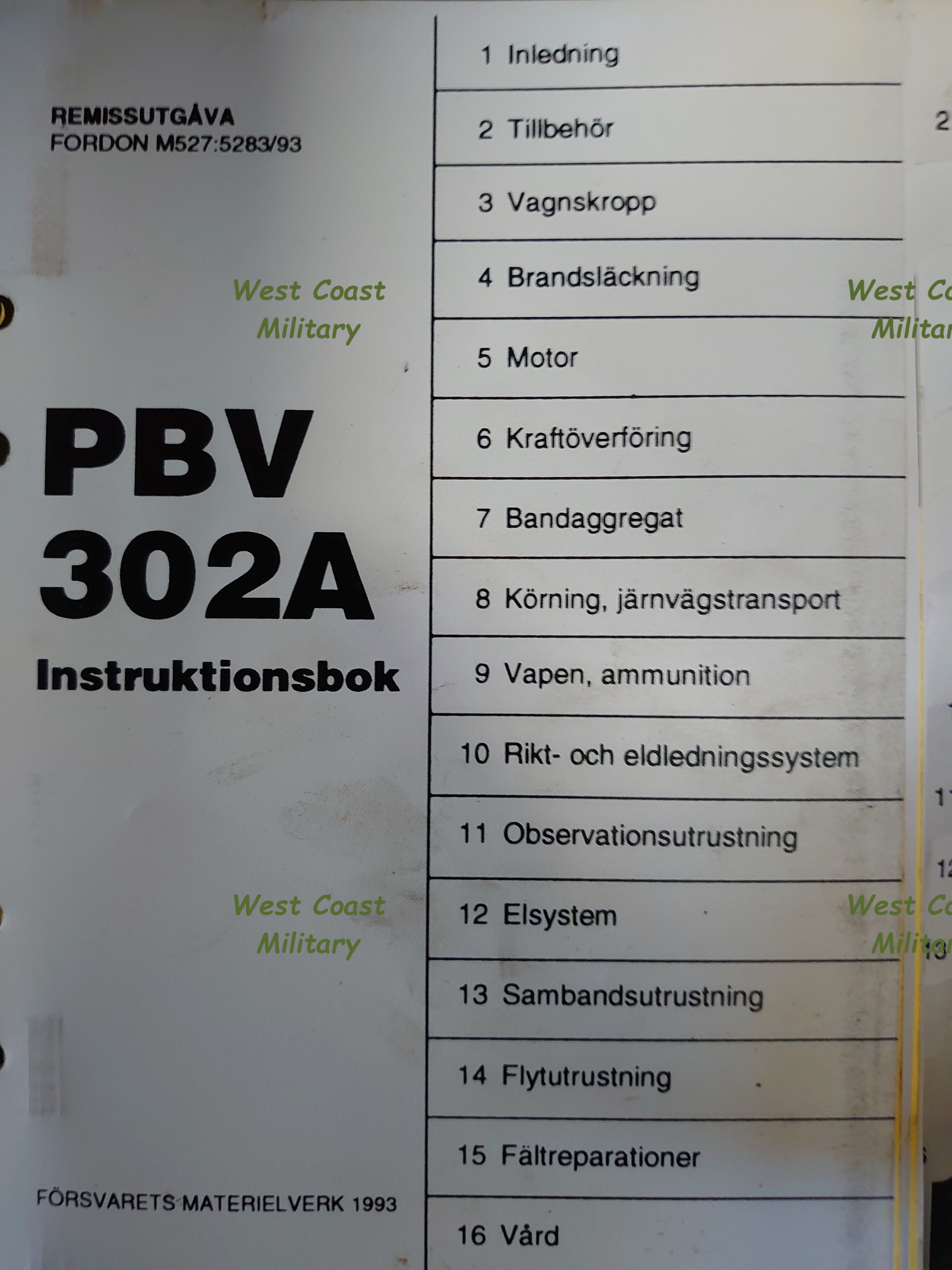 PVB302A Instruktionsbok Pärm Used - 2