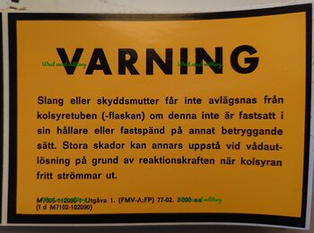 Klistermärke brandsläckare