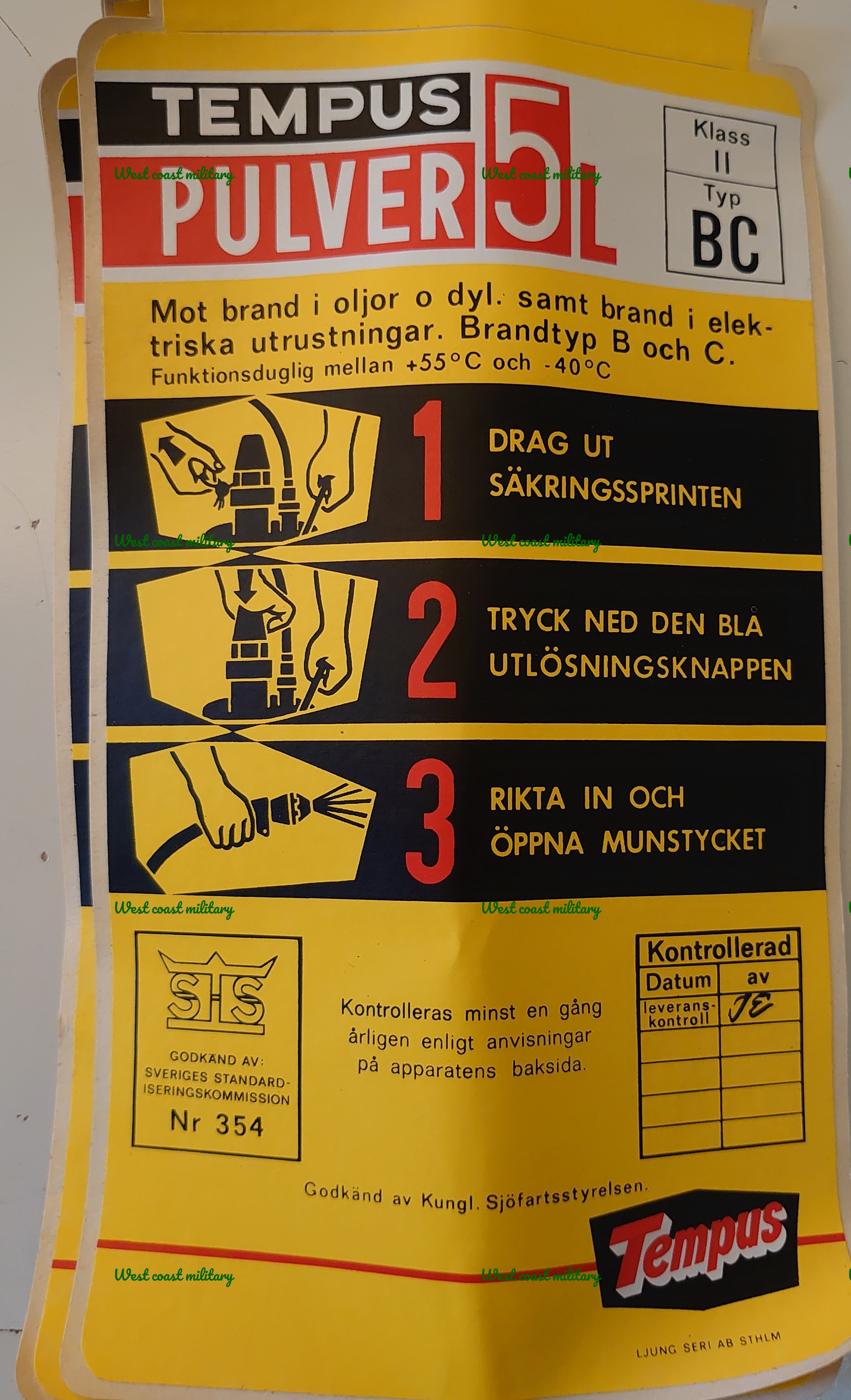 Klistermärke Tempus 5L