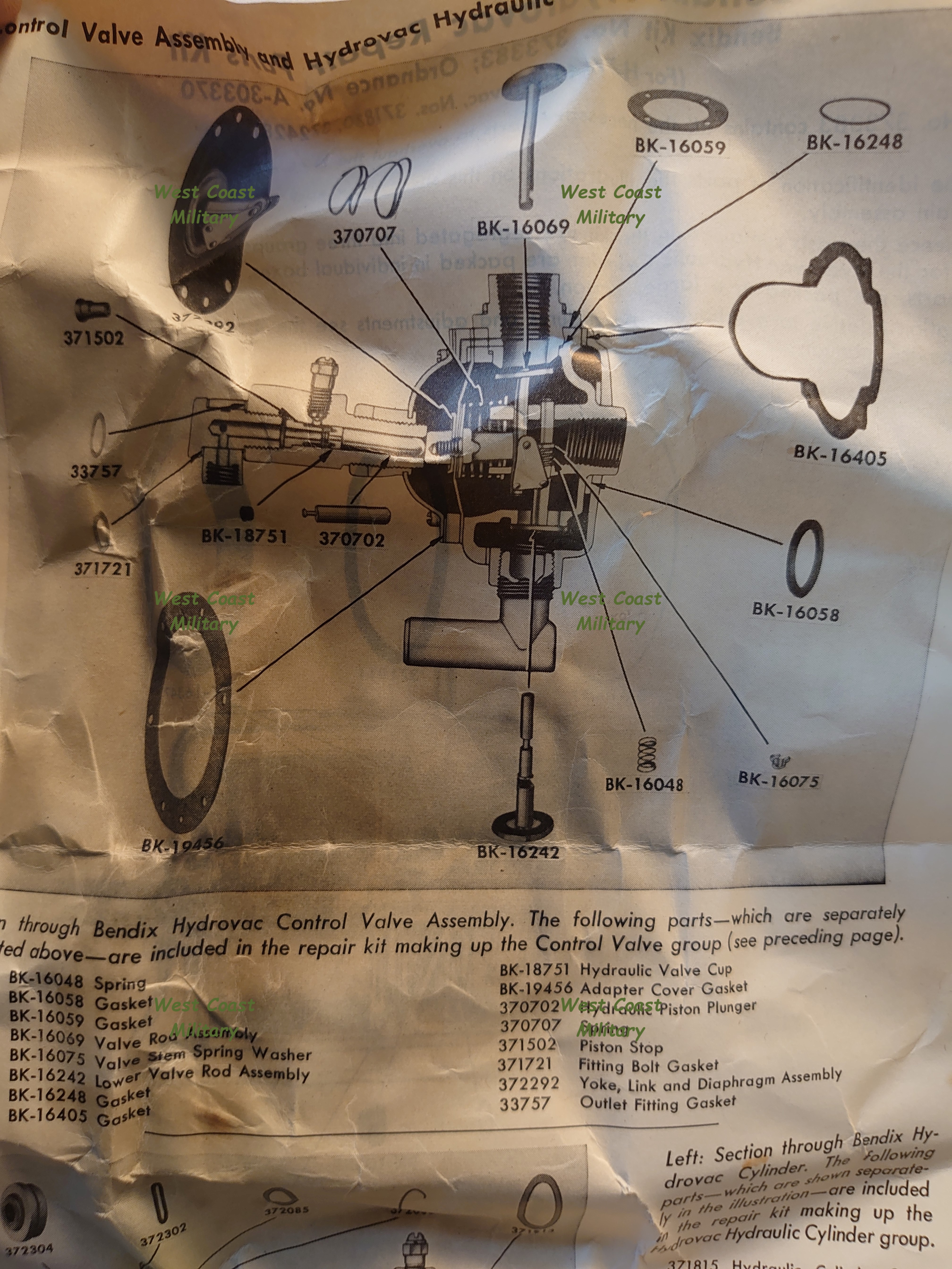 Hydrovac repair kitt first model - 3