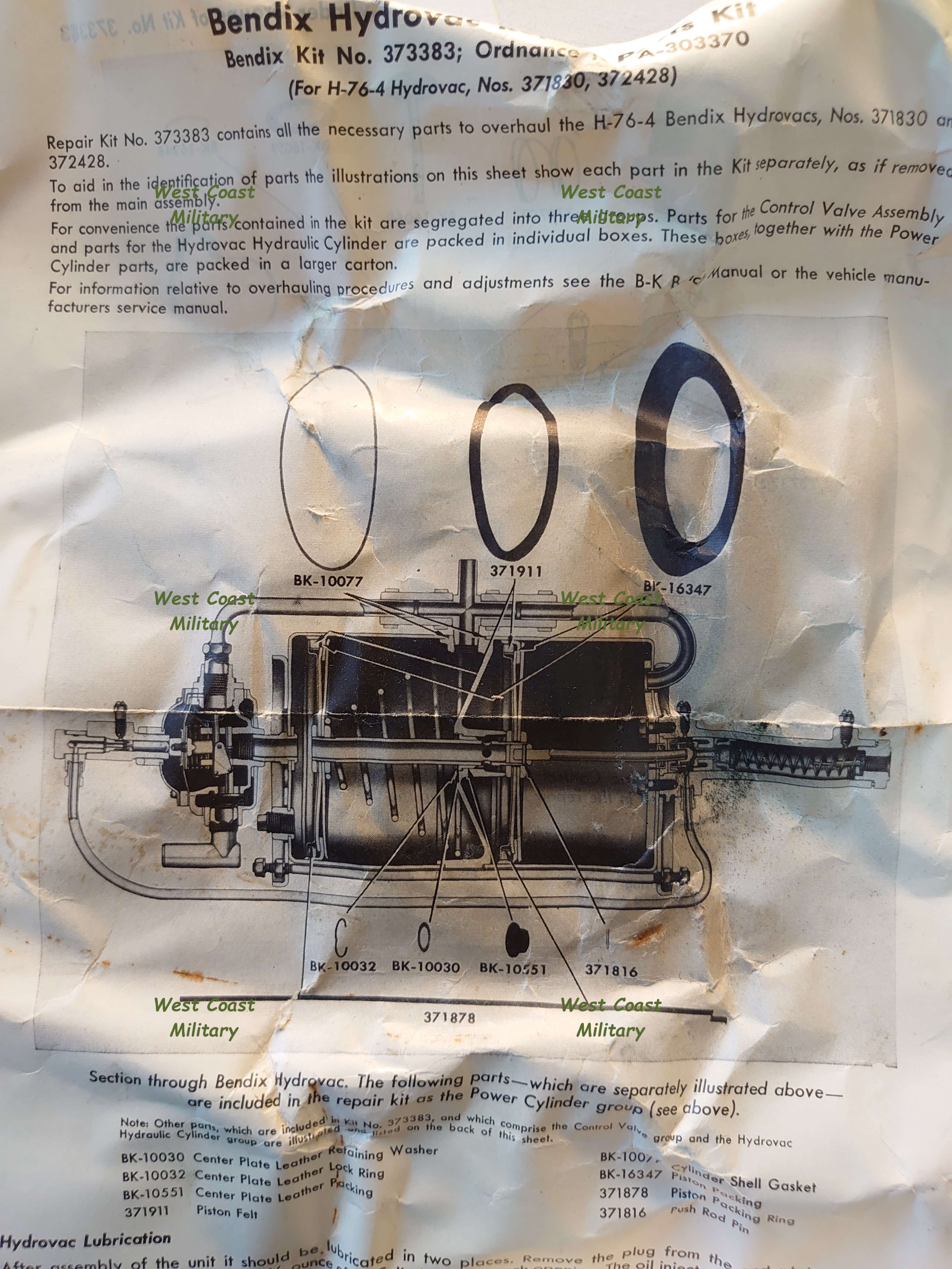 Hydrovac repair kitt first model - 4