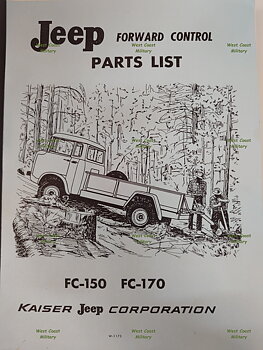 Willys Parts List "Jeep Forward Control FC-150 & FC-170