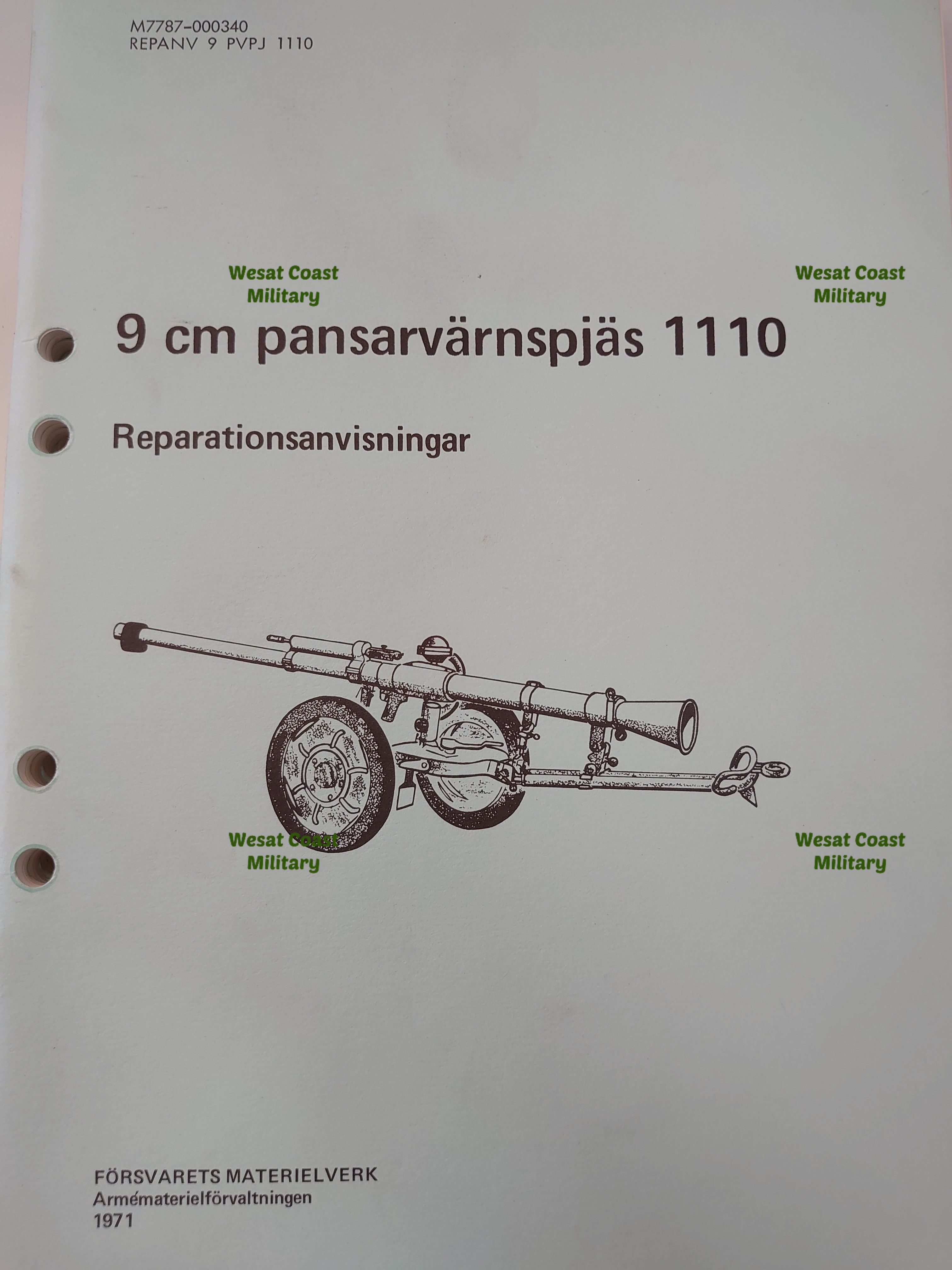 PVpjäs 1110 Reperationsanvisningar
