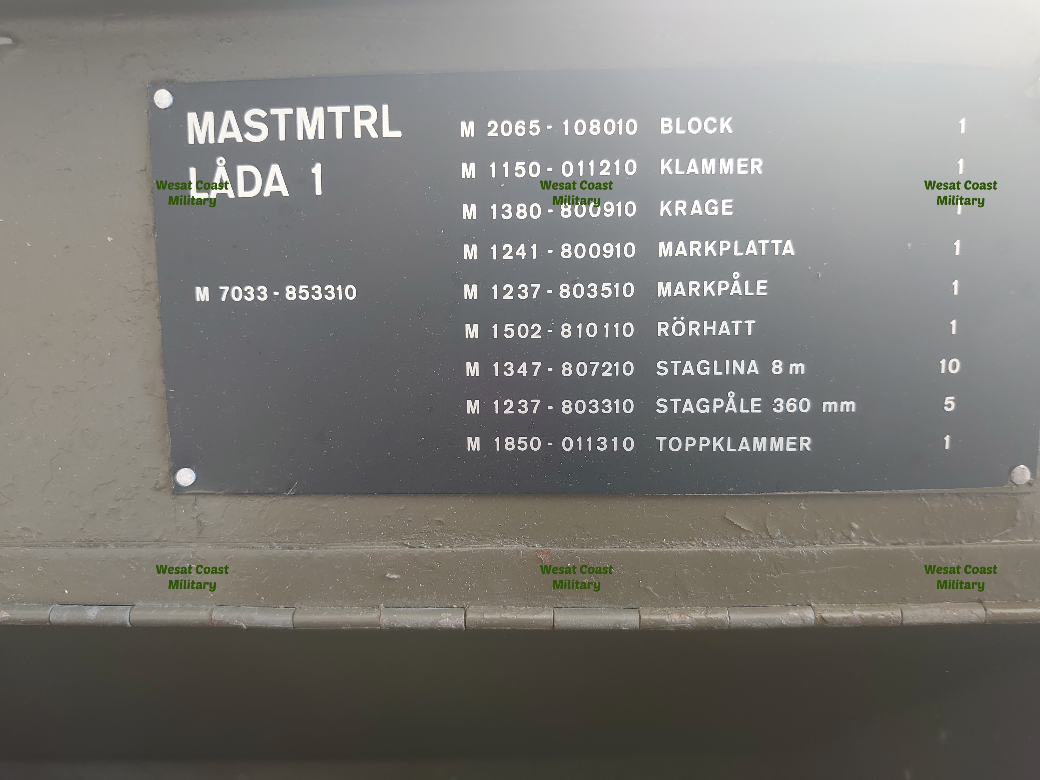 Mastmaterial låda - 3