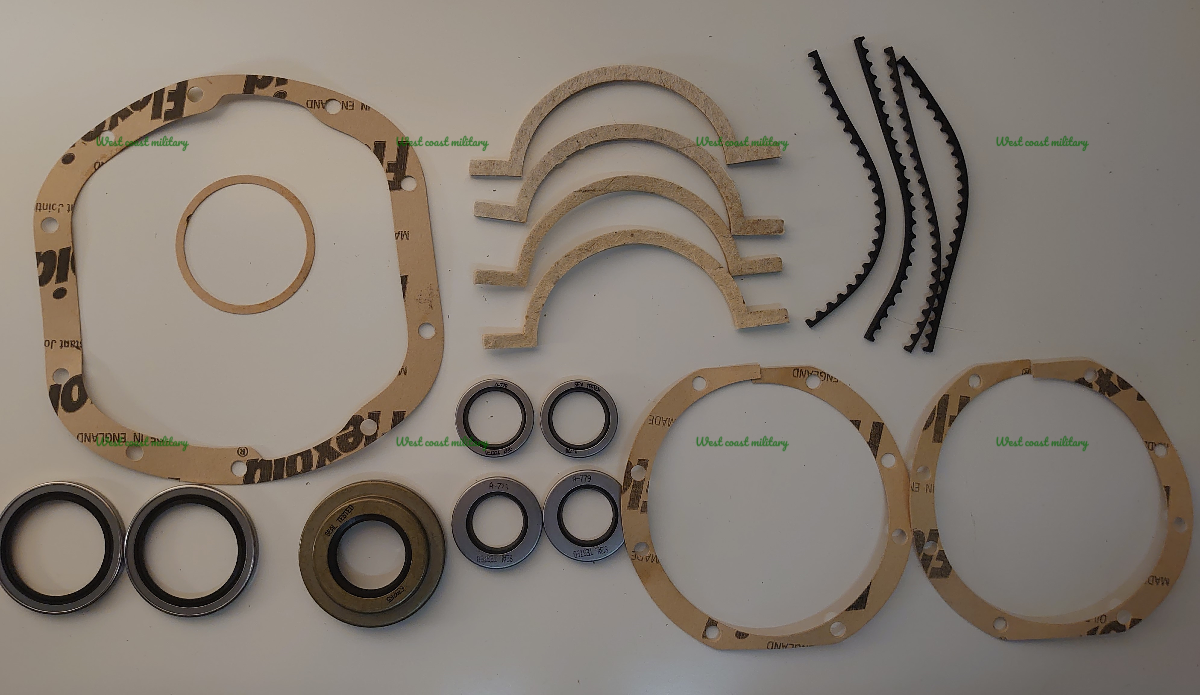 Kitt front axle gaskets and seals