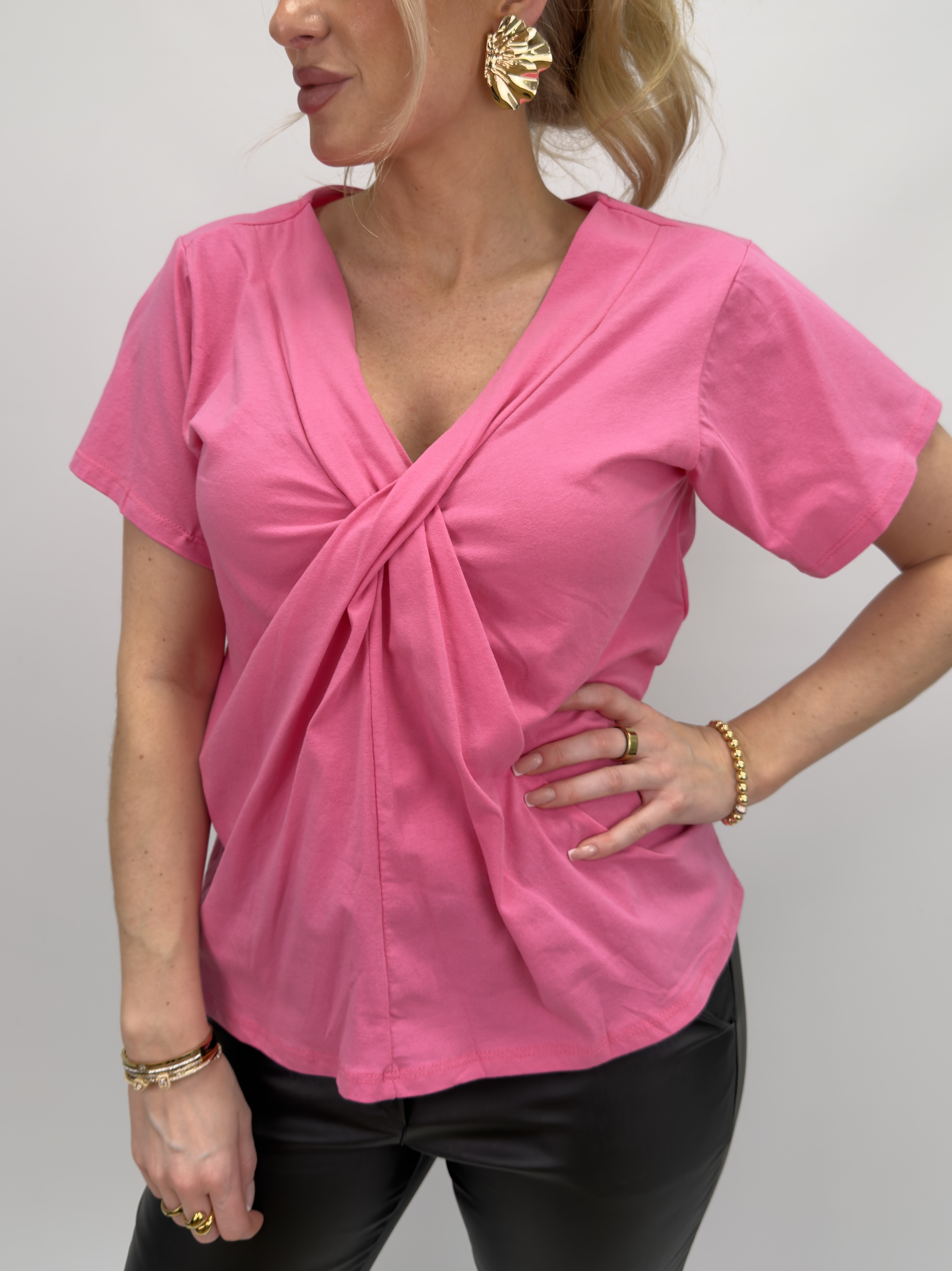 Draped cotton top