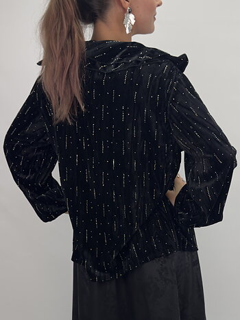 Sammetsblus med strass