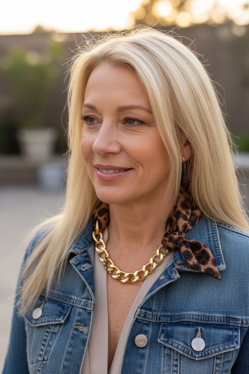 Kort halsband med sjal - 2