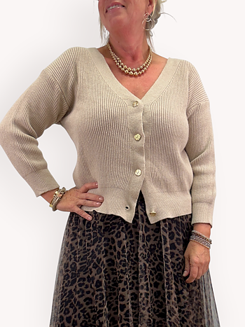 V-neck cardigan with buttons