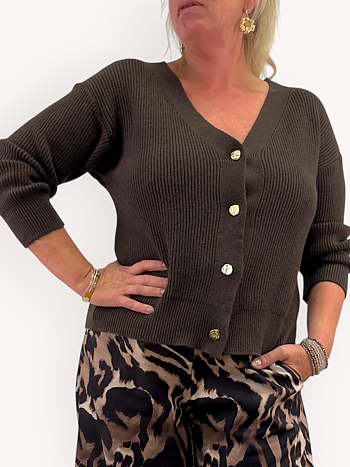 V-neck cardigan with buttons
