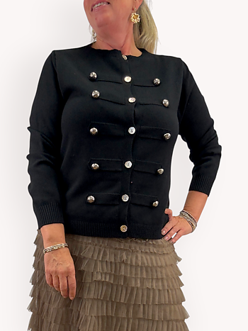 Cardigan with statement buttons