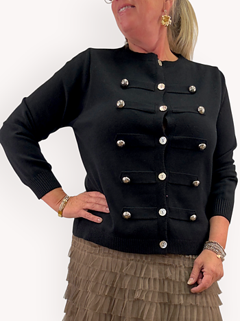 Cardigan with statement buttons