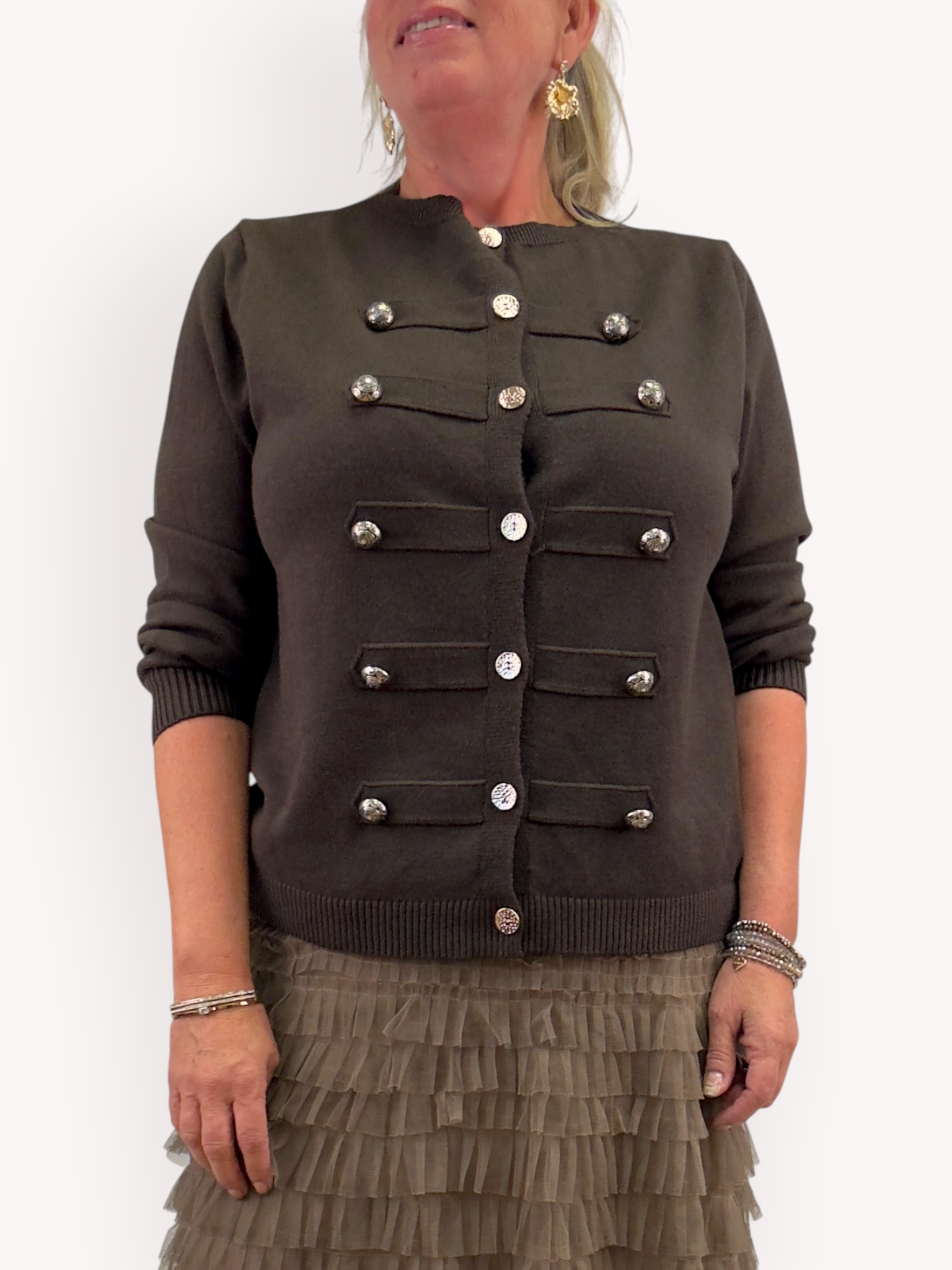 Cardigan with statement buttons - 2