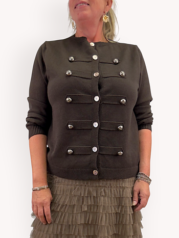 Cardigan with statement buttons