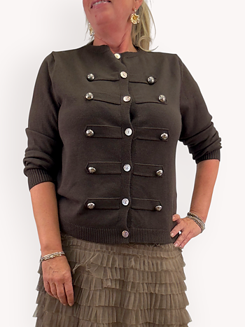 Cardigan with statement buttons