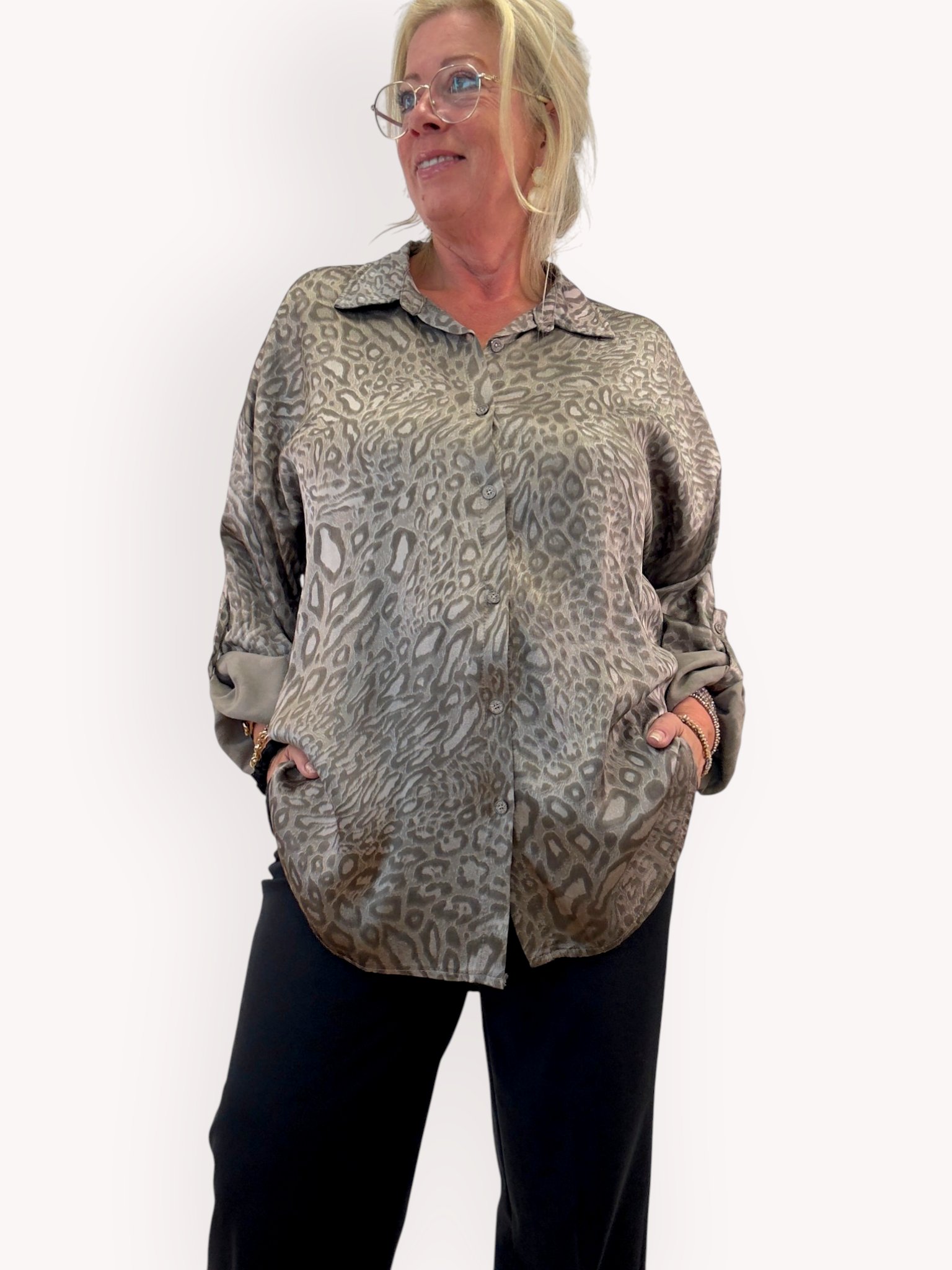 Leopardmönstrad skjorta - 3