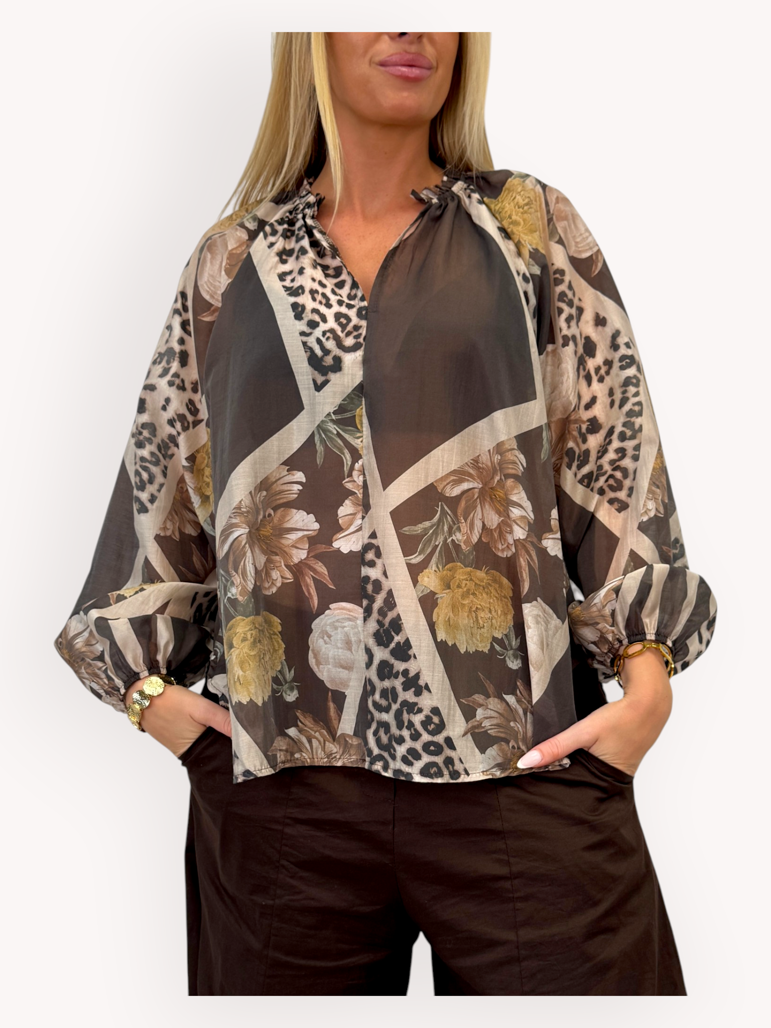 Blus med mönster - 2