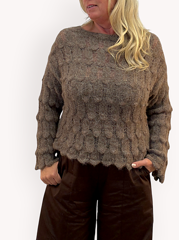 Knitted sweater with pattern
