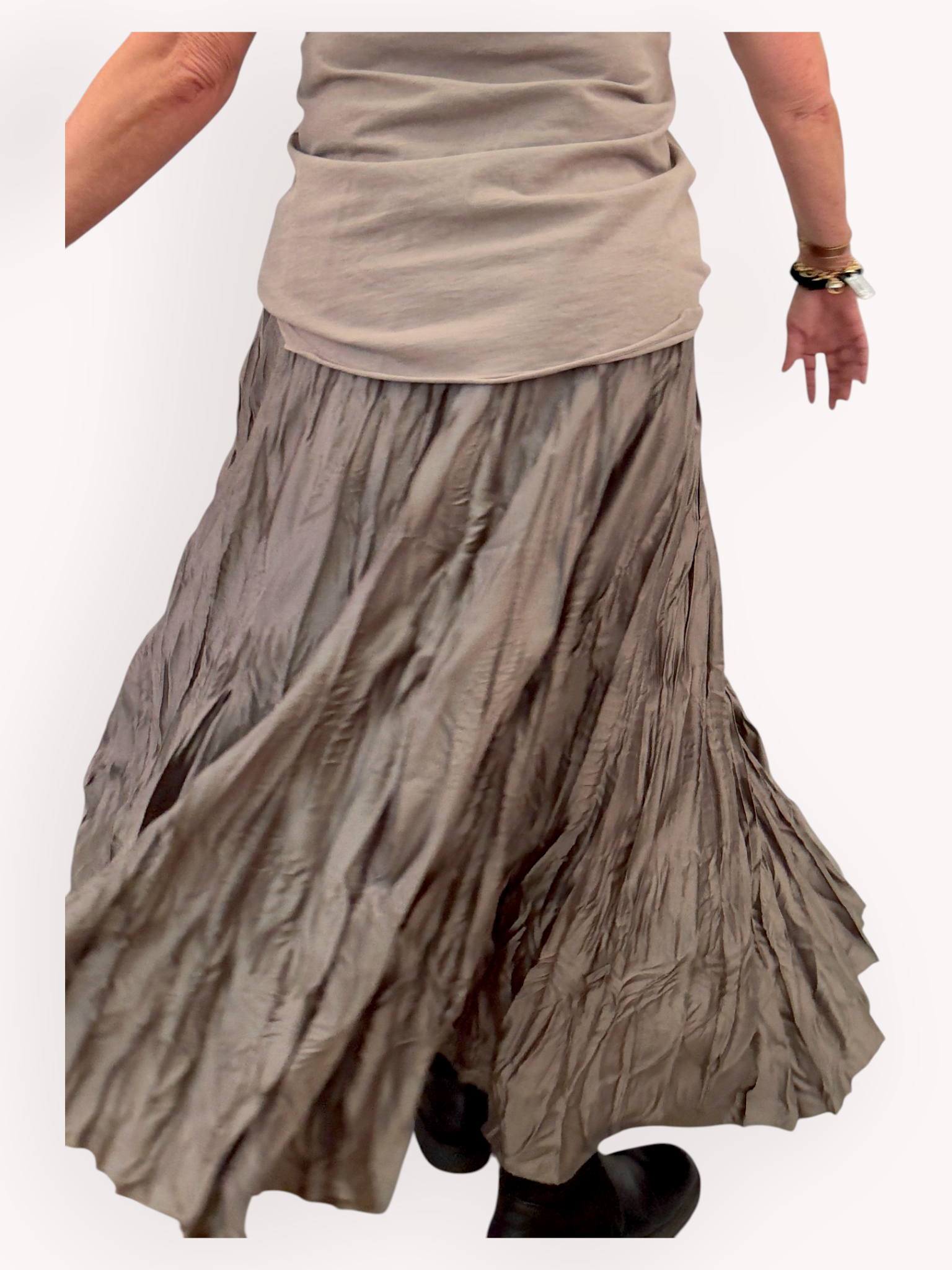 Crinkle effect maxi skirt - 2