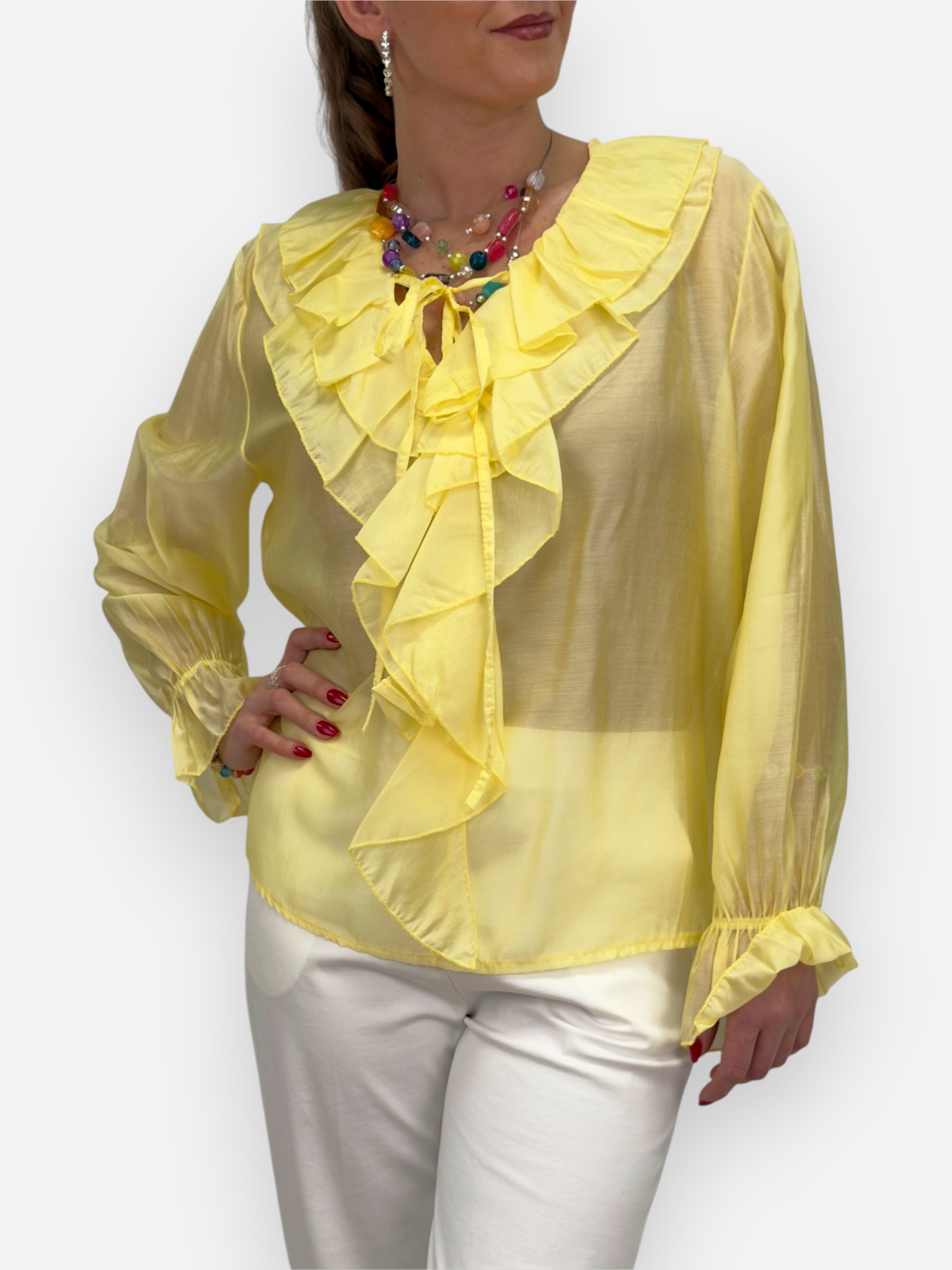 Blus med volanger - 3