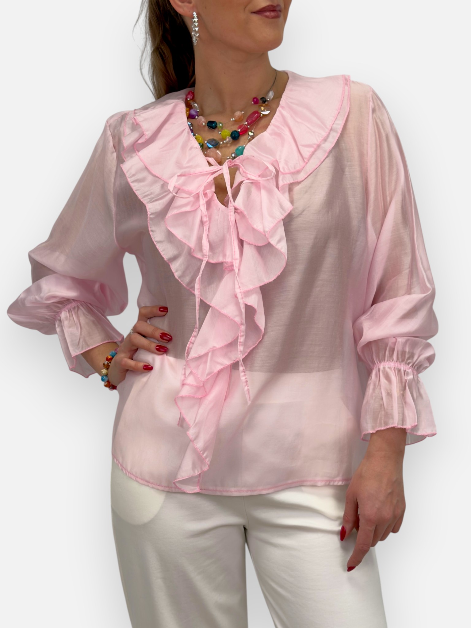 Blus med volanger - 3