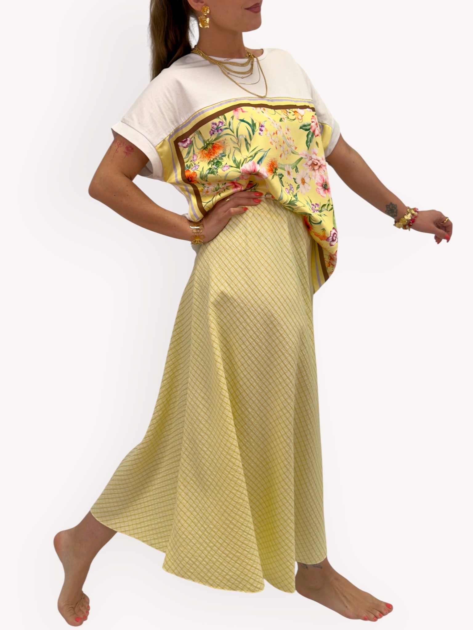 Jacquard woven maxi skirt - 5