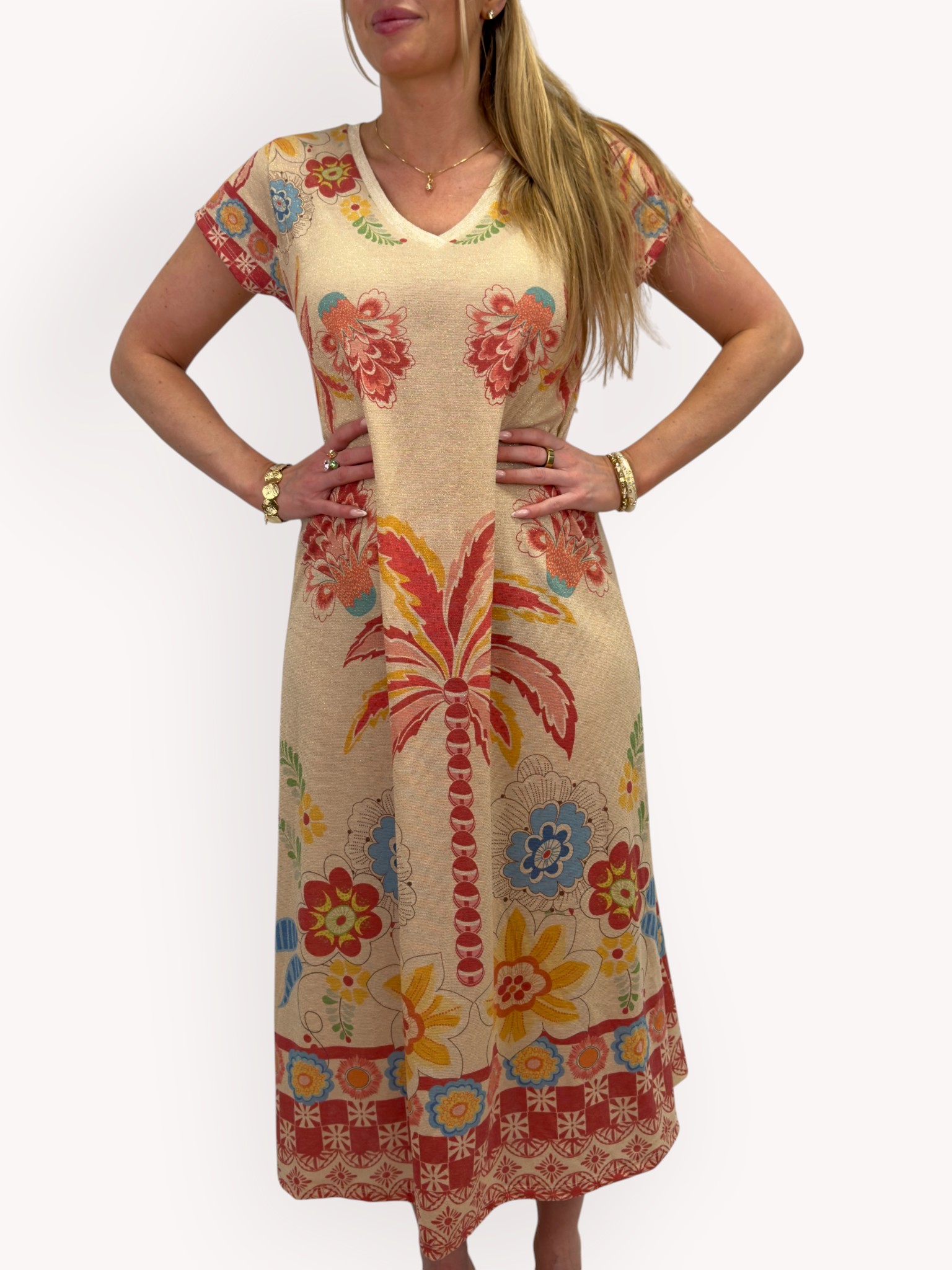 Graphic print midi dress - 2