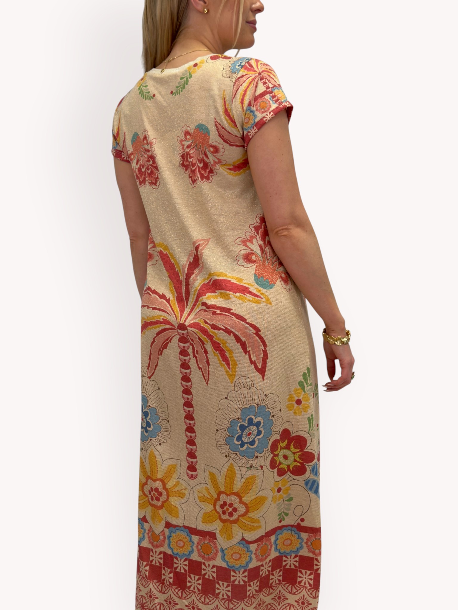 Graphic print midi dress
