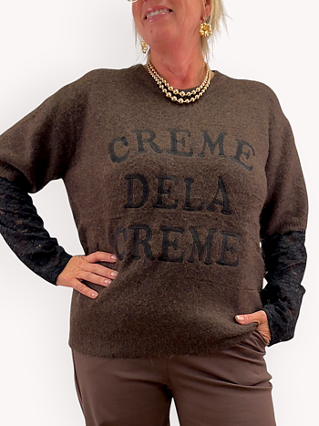 Sweater with lace details