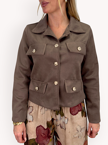 Faux suede jacket