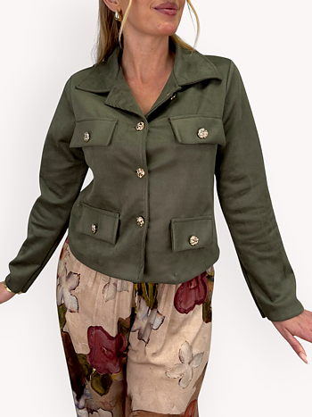 Faux suede jacket