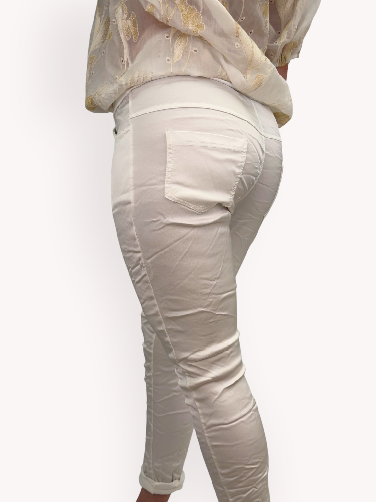 Glansiga stretchbyxor - 3