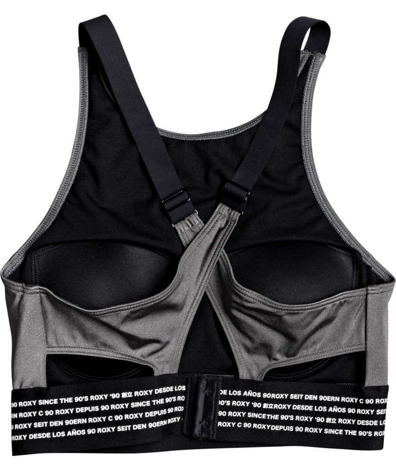 Roxy We All Run High Support Sports Bra Smoked Pearl Boardwalk Surf & Street