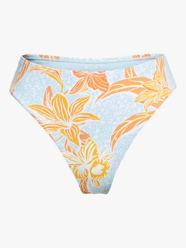 Roxy Island In The Sun Mid Waist Bikini Bottoms Cool Blue S Island Time - 5