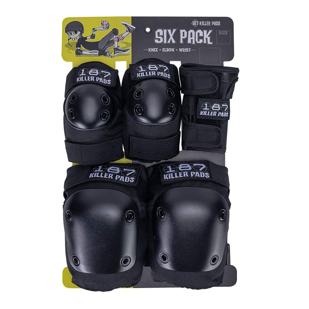 187 Killer Pads Six Pack Pads Black