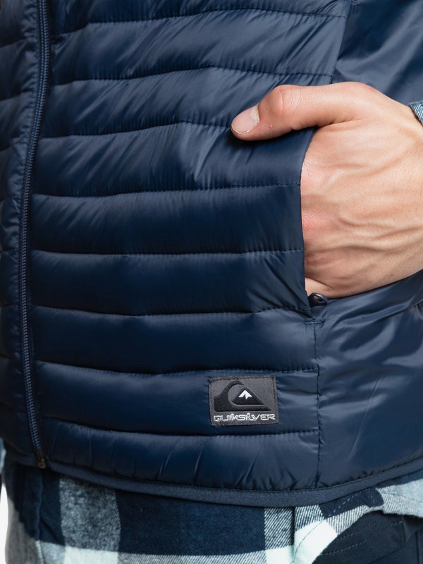 Quiksilver Scaly Body Warmer Vest Navy Blazer - 5