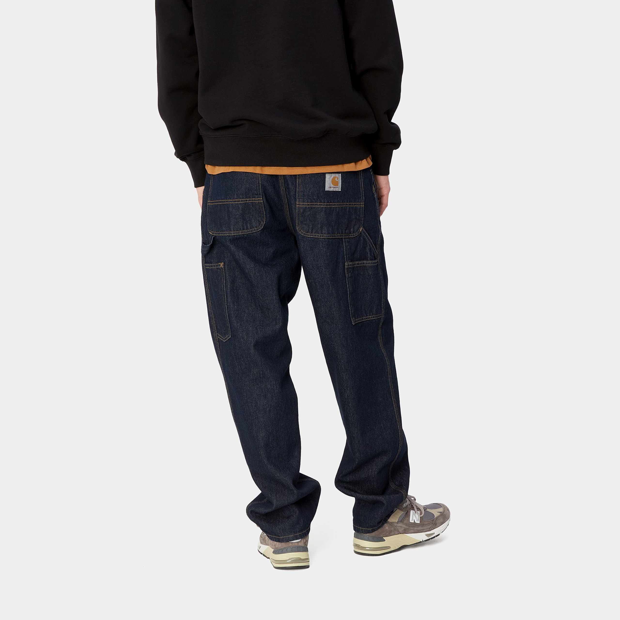 Carhartt WIP Single Knee Blue Rinsed Jeans - 3
