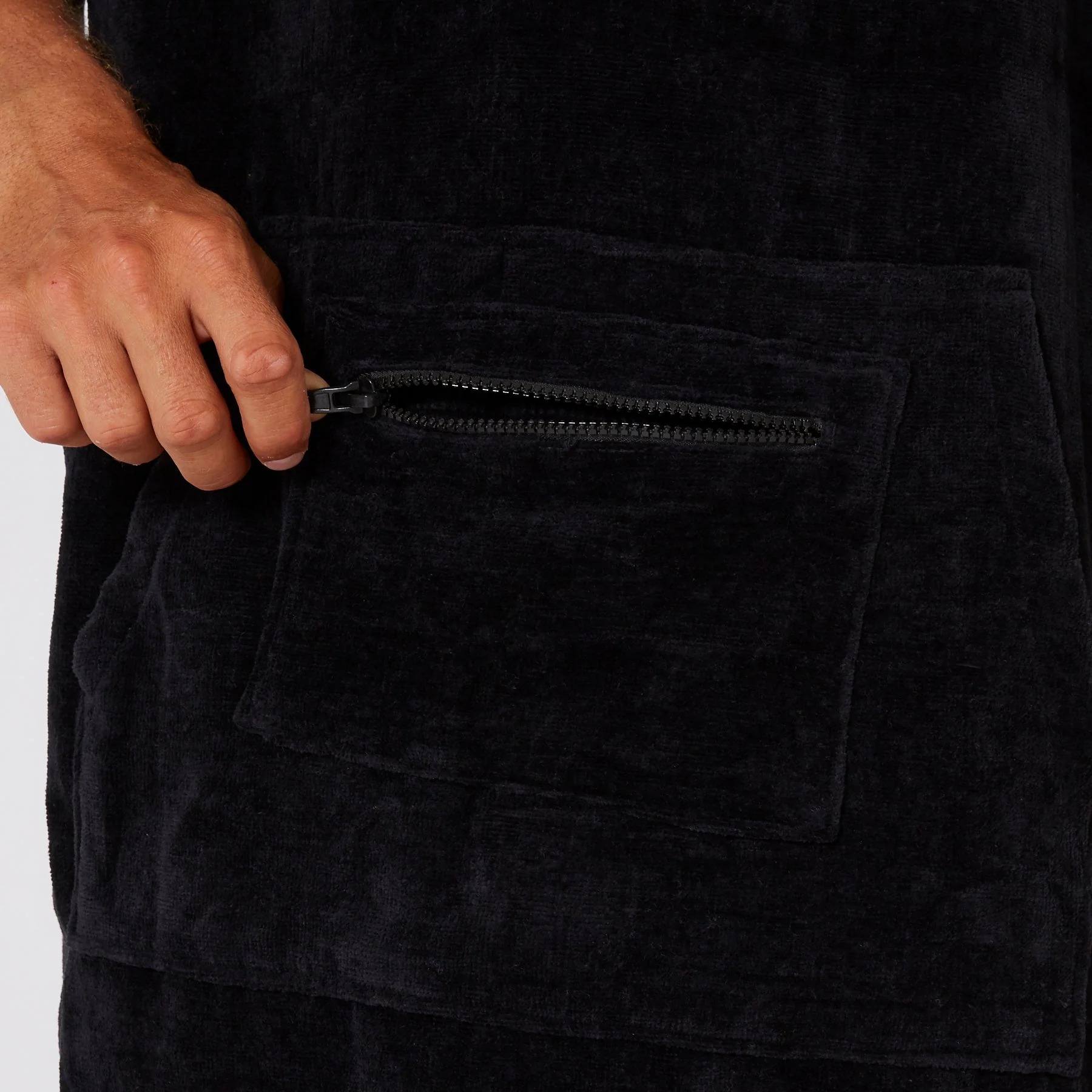 Ocean & Earth Corp Hooded Poncho Black - 3
