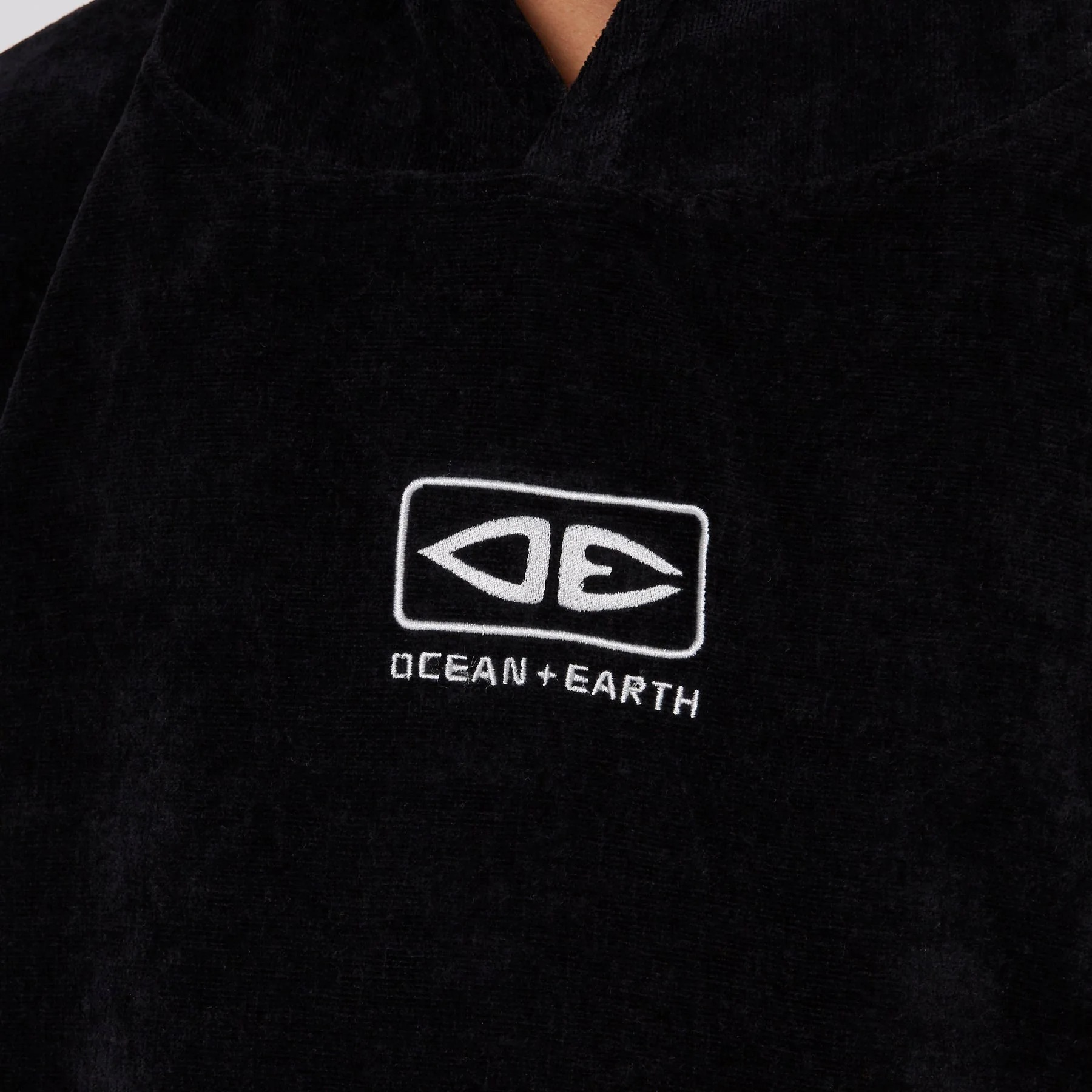 Ocean & Earth Corp Hooded Poncho Black - 4
