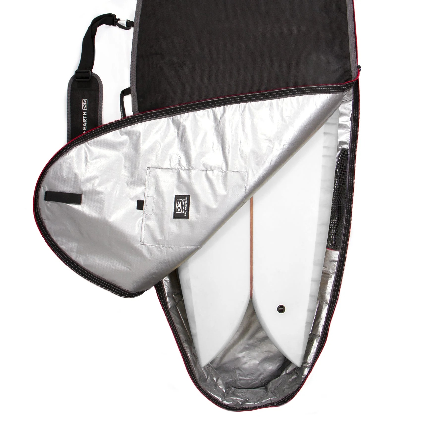 Ocean & Earth Aircon Fish Board Bag 7,0" Black/ Red - 2