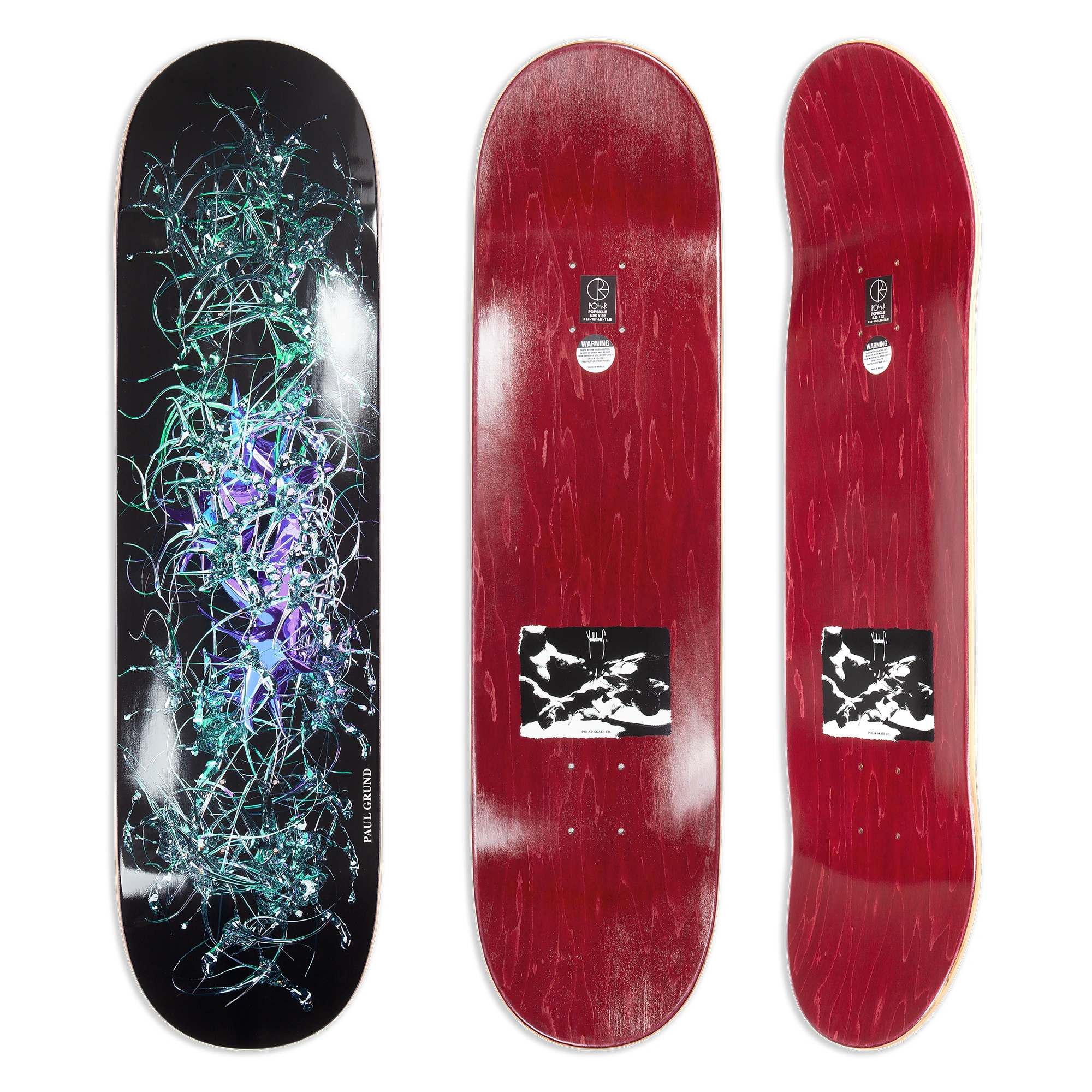 Polar Skate Co. Paul Grund Crystal Depth 8.625" Skateboardbräda - 4