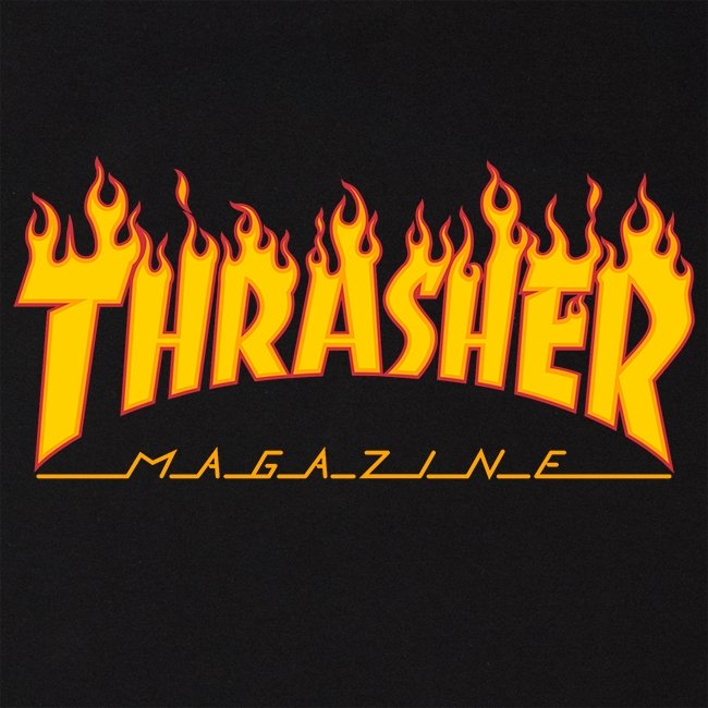 thrasher flame black