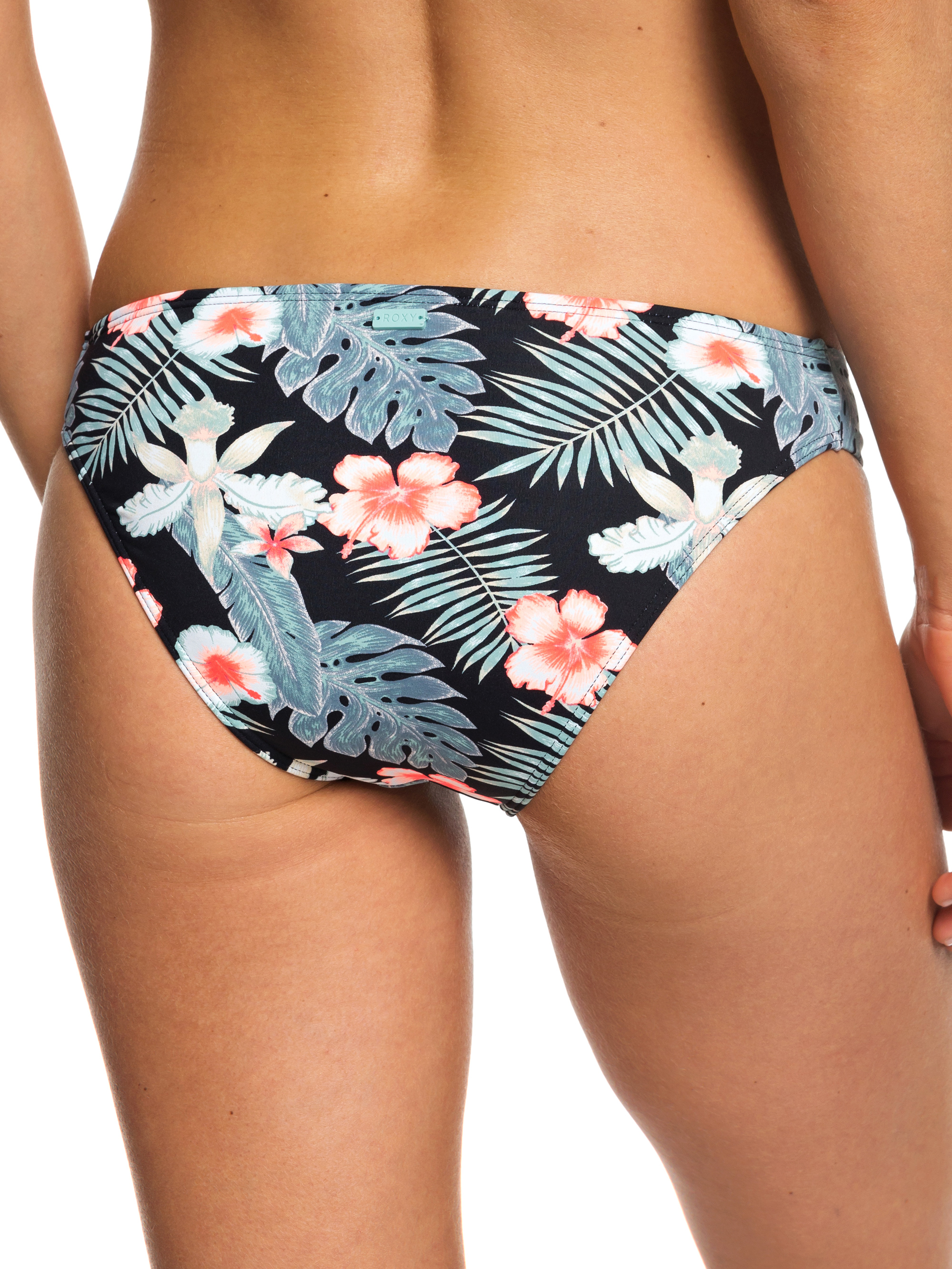 Roxy Beach Classics Regular Bikini Bottoms Anthracite Tropical - 3