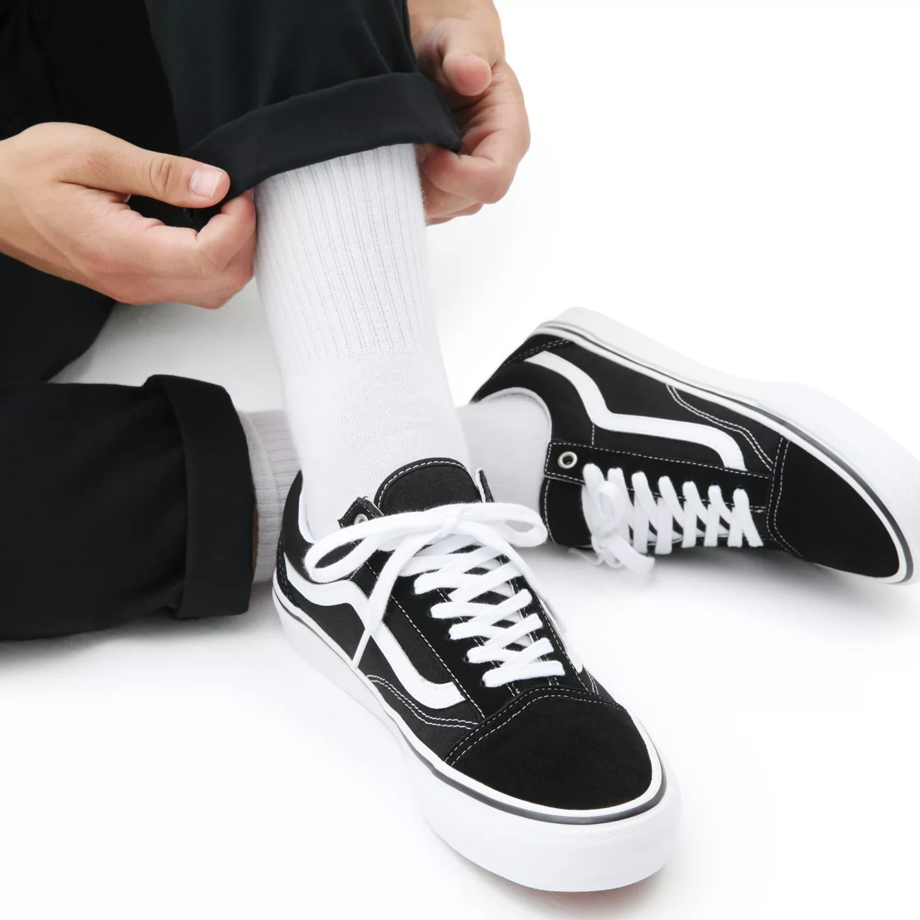 Vans Skate Old Skool Black/White Skatesko - 5