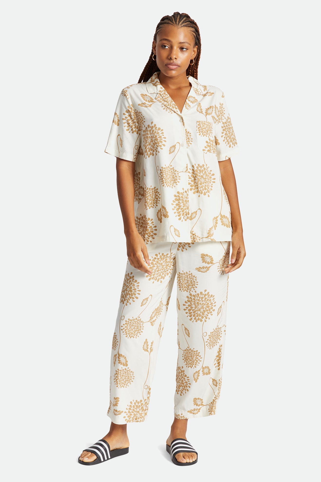 Brixton Women Garden Floral Croped Pant Dove - 5
