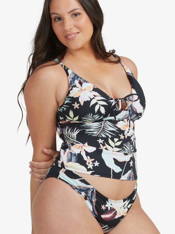 Roxy Printed Beach Classics Full Bikini Bottoms Anthracite Praslin - 7