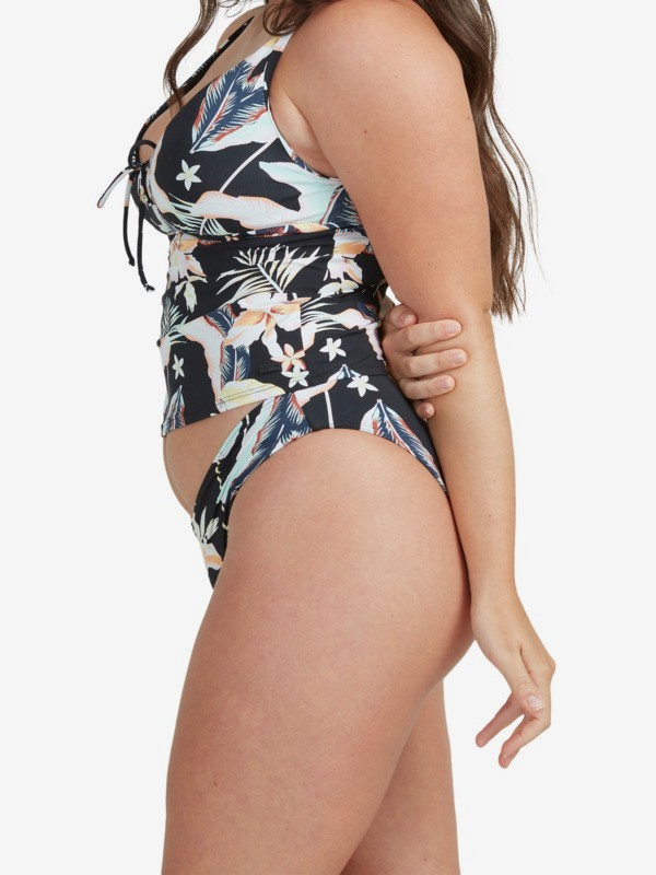 Roxy Printed Beach Classics Full Bikini Bottoms Anthracite Praslin - 12