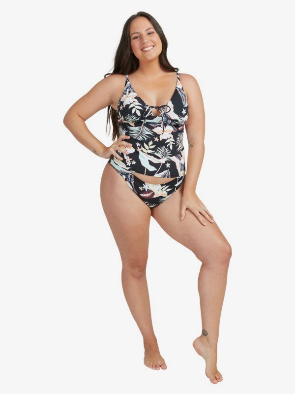 Roxy Printed Beach Classics Full Bikini Bottoms Anthracite Praslin - 5