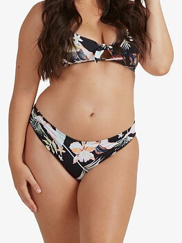 Roxy Printed Beach Classics Full Bikini Bottoms Anthracite Praslin