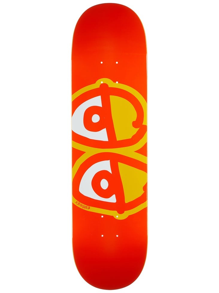 Krooked Eyes Orange 8.25" Skateboard Deck
